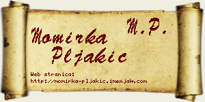 Momirka Pljakić vizit kartica